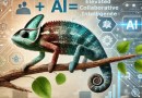 a-business-reinventing-itself-like-a-chameleon-with-AI.-The-scene-shows-a-chameleon-on-a-tree-branch