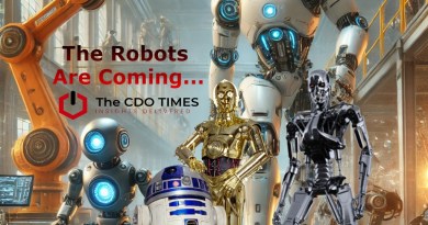 illustration-of-two-futuristic-robots-in-a-modern-factory-with-C3PO-R2D2-and-a-Terminator-robot