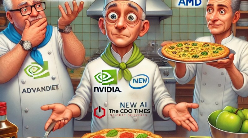 Attachment Details A-humorous-pizza-competition-between-Nvidia-Intel-and-AMD-in-a-kitchen.-Nvidia-is-represented-as-a-confident-master-chef-holding-a-giant-pizza