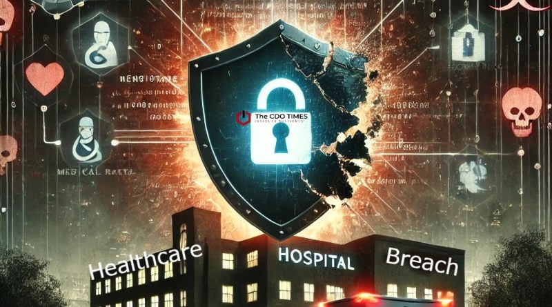 healthcare-data-breach-with-a-broken-shield-symbolizing-compromised